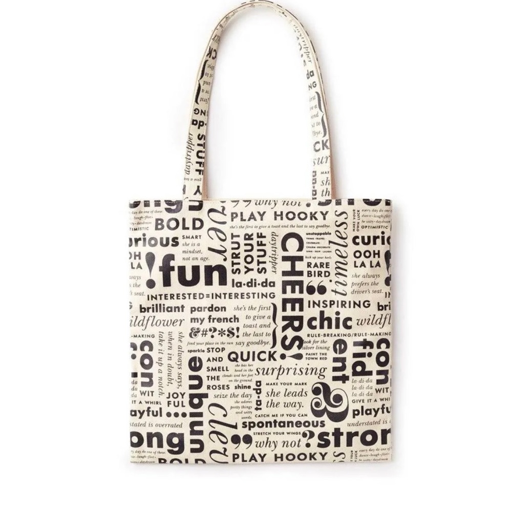 Kate Spade canvas tote with interior pocket